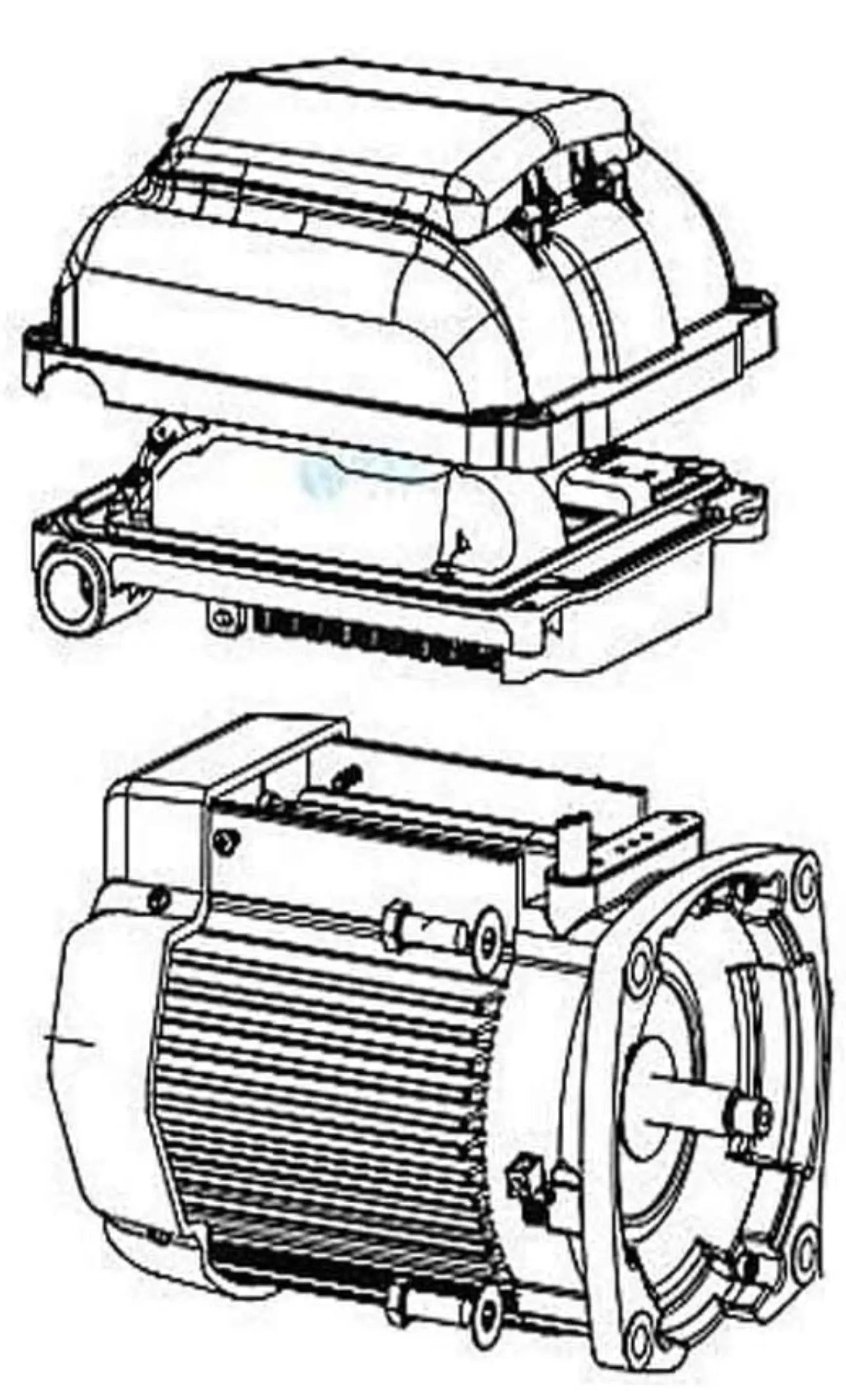 Pentair 353132S SuperFlo VS motor and drive assembly for pump model 342001 almond