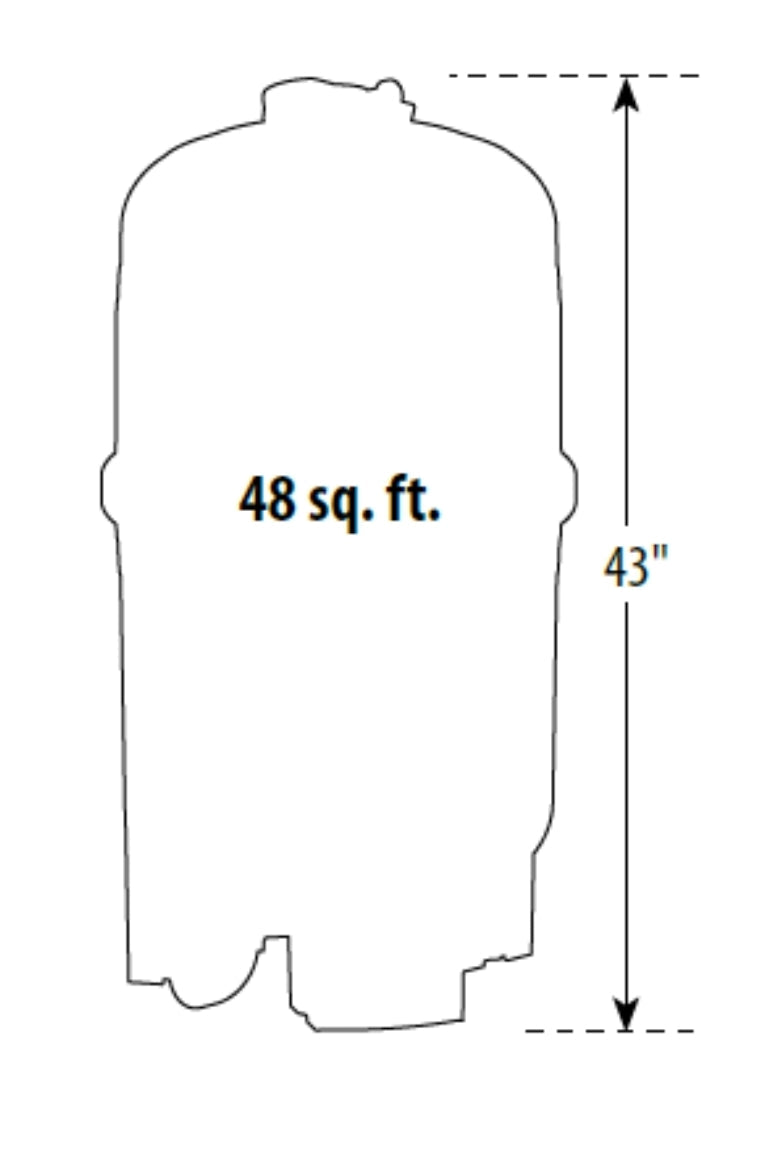 Waterway Crystal Water D.E. filter 48 sq ft dimensions diagram