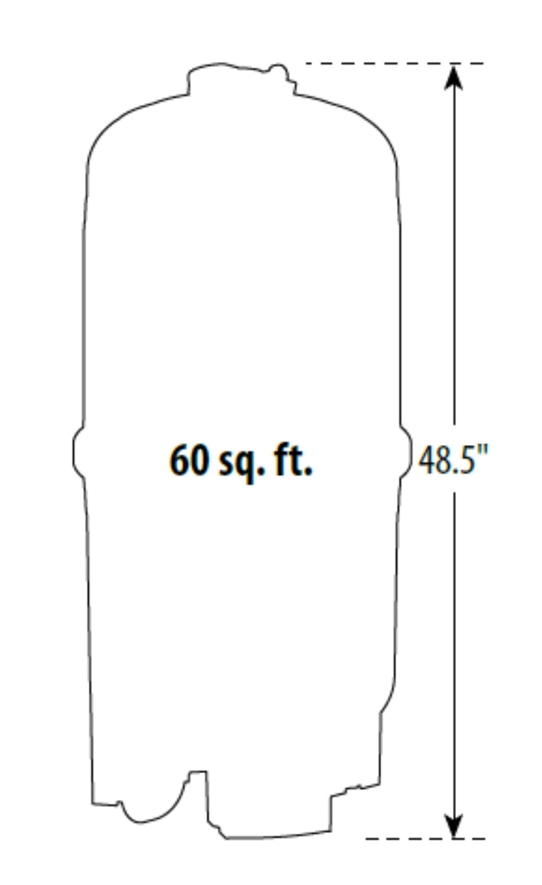 Waterway Crystal Water D.E. filter 60 sq ft dimensions diagram