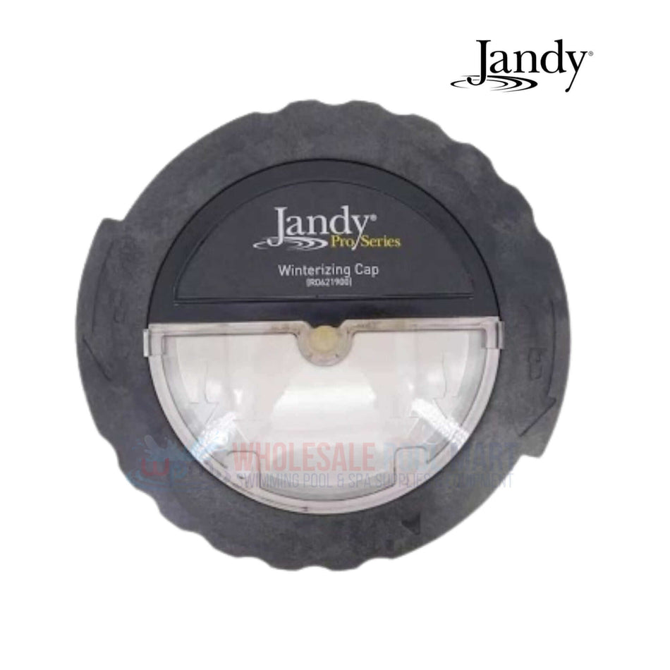 Jandy R0621900 TruClear winterizing cap, front view with clear window