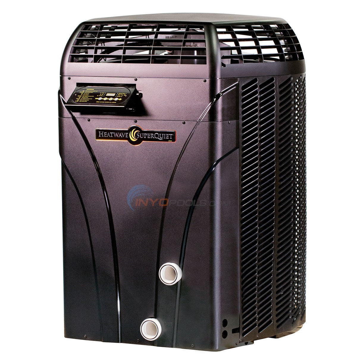 AquaCal HeatWave SuperQuiet heat pump, left side view