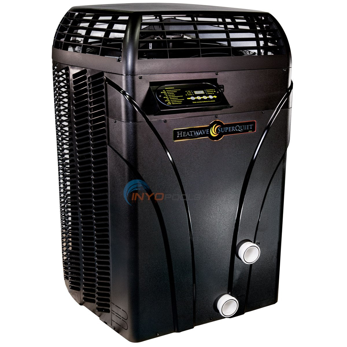 AquaCal HeatWave SuperQuiet heat pump, right side view